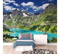 Флизелиновые фотообои на стену ООО Первое ателье горы природа, "Озерная чаша", 200x150 см (ШхВ) pw150454-1