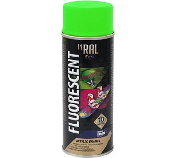 Эмаль INRAL FLUORESCENT (зеленая; 400 мл) 26-7-5-005