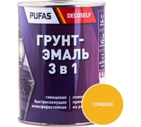 Грунт-эмаль Pufas 3 в 1 желтая глянц. Decoself 0,9кг тов-200086