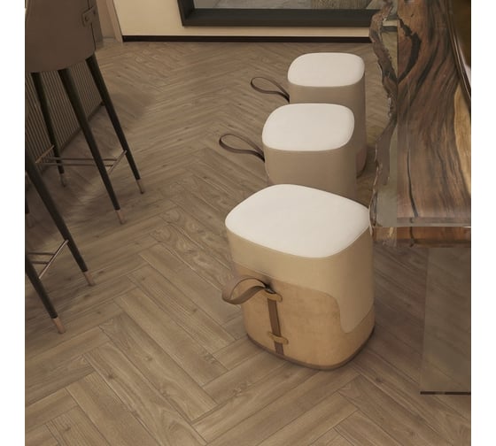 Ламинат Alpine Floor Herringbone 12 ёлка Дуб Калабрия 600x100x12 мм, площадь 1.32 м2 LF105-09 1