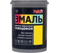 Акриловая эмаль PALIZH глянцевая 605 желтая 1кг 1/6 11605617