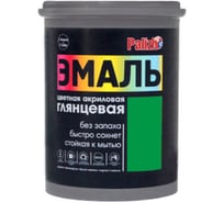 Акриловая эмаль PALIZH глянцевая 606 зеленая 1кг 1/6 11605618