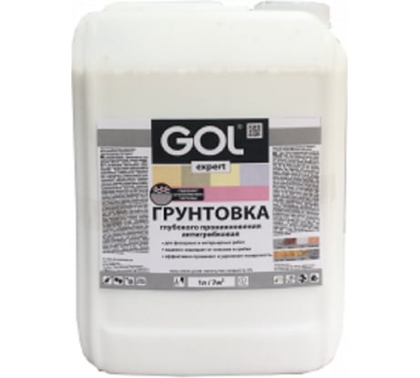 Акриловая грунтовка PALIZH GOL глубокого проникновения антигрибковая GOL expert 116 ПЭТ 10 л 11605563