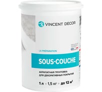 Укрывная краска грунт VINCENT DECOR SOUS COUCHE для декоративных штукатурок 1л 103-280