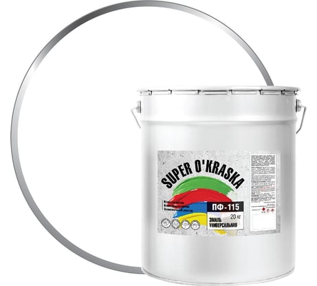 Эмаль super maler ПФ-115 Белый 20кг Лк-00005646