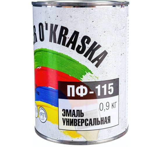 Эмаль super maler ПФ-115 Красный 0,9кг Лк-00005654