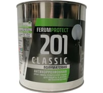 Быстросохнущая грунт-эмаль по ржавчине Ferumprotect-201 Белая ПОЛУМАТОВАЯ 5 кг ЗОР00009702