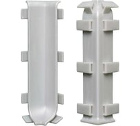 Угол внутренний Bonkeel ПЛ60, ПВХ,серый, упаковка 2 шт. 140099