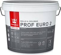 Интерьерная грунтовочная краска TIKKURILA PROF EURO 2 глубокоматовая, база VVA, 9 л 700009629