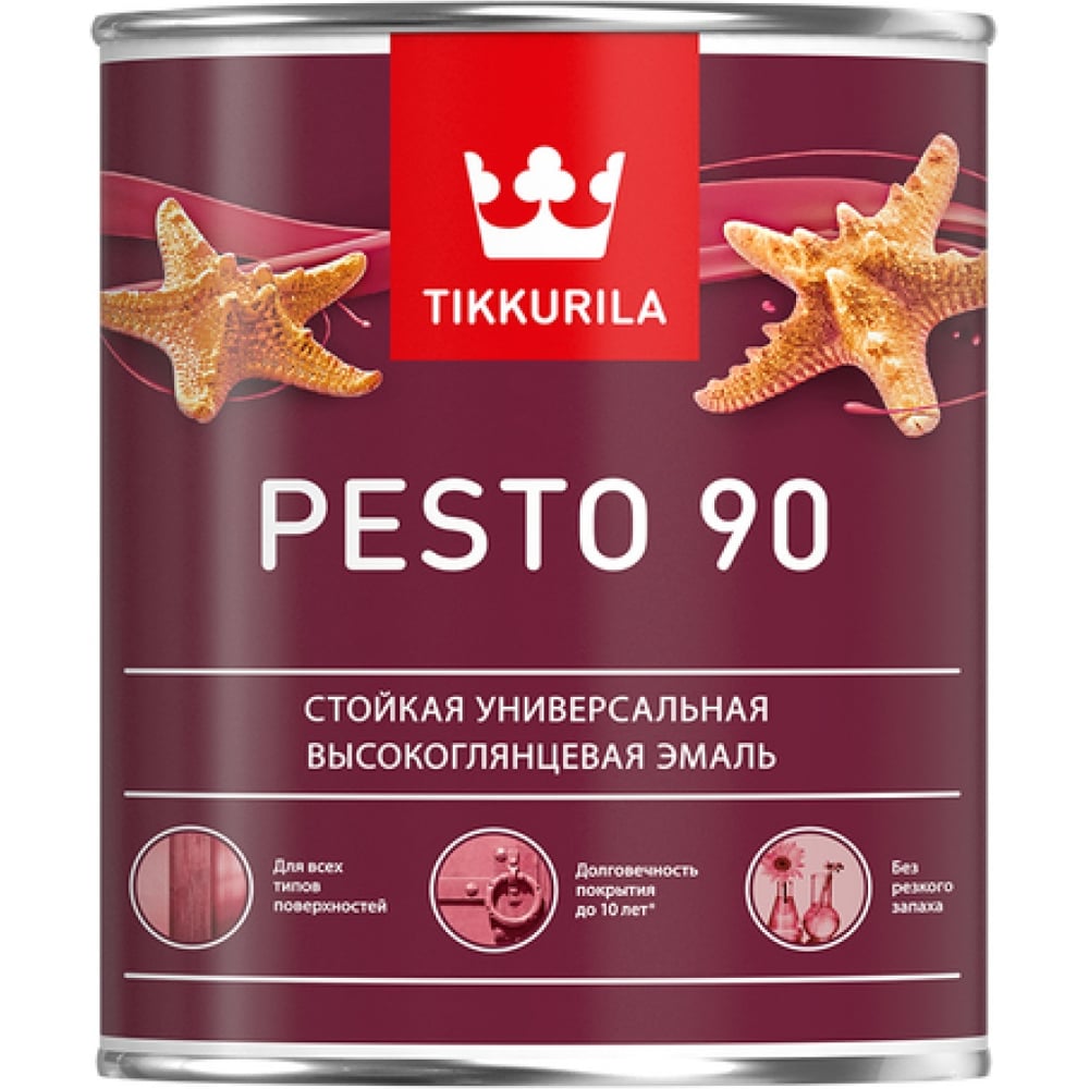 Эмаль Tikkurila PESTO 90 A высокоглянцевая 0,9л 700001076 - выгодная ...