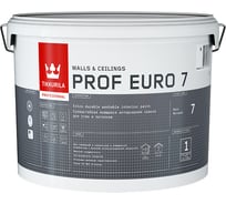 Интерьерная краска Tikkurila PROF EURO 7 стойкая к мытью, матовая, база A, 9 л 700009637