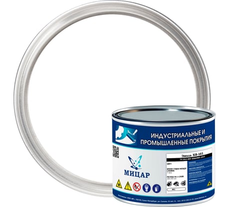 Краска фасадная Мицар ХВ-161 1,8 кг белый УТ000012967