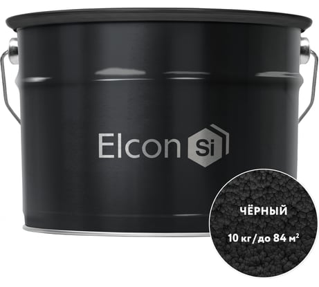 Кузнечная краска с молотковым эффектом Elcon черная 10кг 00-00002848