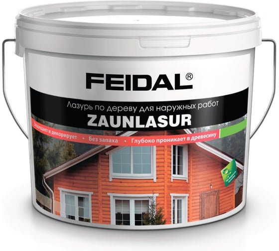 Лазурь FEIDAL Zaunlasur коричневый, 10 л 20237