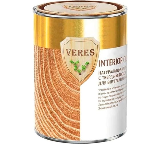 Масло для внутренних работ VERES OIL INTERIOR номер 8 темный дуб 2,7 л 1/2 52300