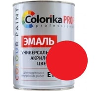 Акриловая универсальная эмаль Colorika Prof 0,9л красная, для наруж. и внутр. работ 92483