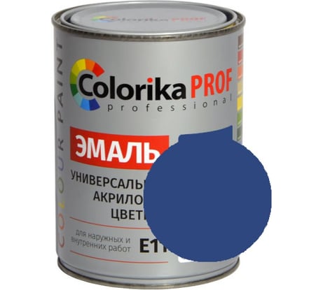 Акриловая универсальная эмаль Colorika Prof 0,9л синяя, для наруж. и внутр. работ 92486