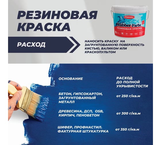 Резиновая краска Feidal Rubber Farbe, цвет пломбир 2020961