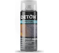 Аэрозольная молотковая грунт-эмаль DETON серебристо-черная ART 520 мл 129679