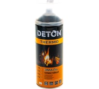 Аэрозольная эмаль Deton термостойкая черная THERMO 520 мл 126943 DTN-A70666