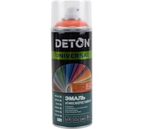 Аэрозольная эмаль Deton универсальная Оранжевая RAL 2009 UNIVERSAL 520 мл 126909 DTN-A46795