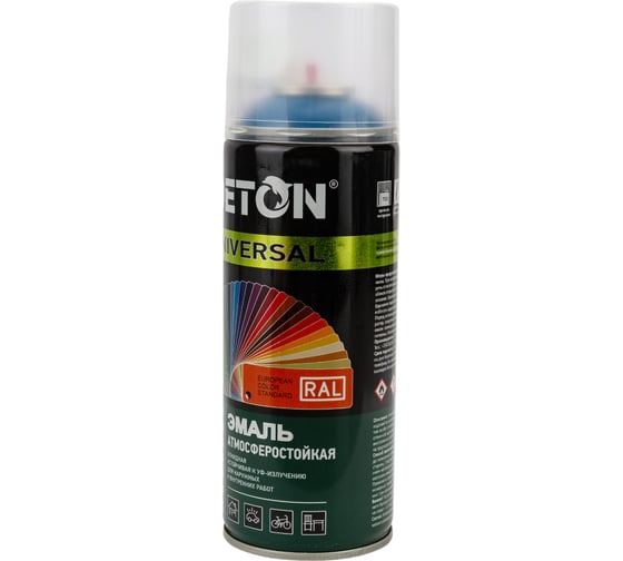 Аэрозольная эмаль Deton универсальная Синяя RAL 5010 UNIVERSAL 520 мл 126916 DTN-A46796