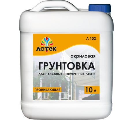 Грунт для наружных и внутренних работ Латек Л102 10 л 00-00001488