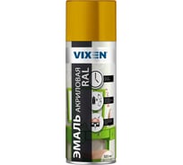 Акриловая эмаль VIXEN цинково-желтая RAL 1018, аэрозоль, 520 мл VX-31018