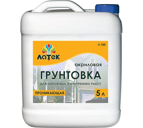 Грунт для наружных и внутренних работ Латек Л102 5 л 00-00001487