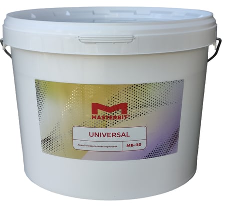 Акриловая эмаль МАСТЕРБИТ МБ-30 UNIVERSAL матовая 10 кг ТД000001703