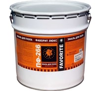 Эмаль ФАВОРИТ ЛЮКС ПФ-266 красно-коричневая 20 кг евроведро 89576