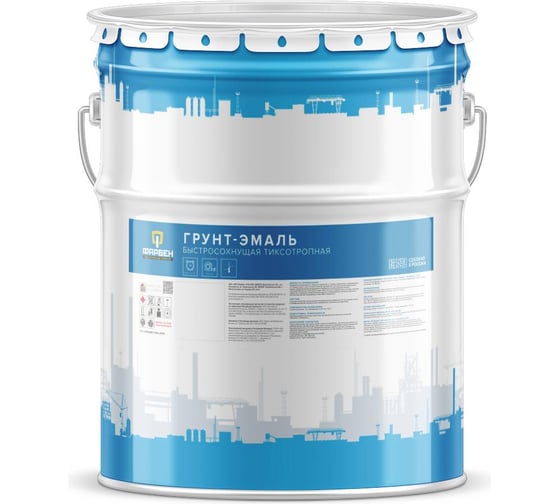 Грунт-эмаль ФАРБЕН быстросохнущая тиксотропная RAL 5022 25 кг 4300014759 1