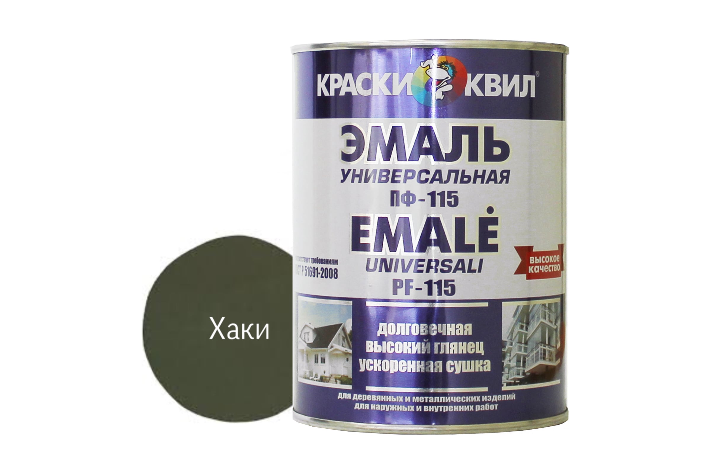 ХАКИ Эмаль ПФ-115 0,8 кг Maxi Tool (89152)