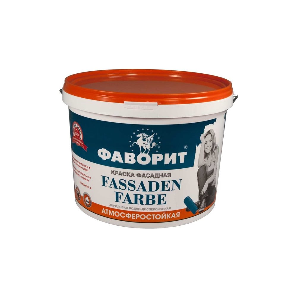 Краска ФАВОРИТ ВДАК-11 Фасадная белая евроведро 15 кг 69845 - выгодная ...