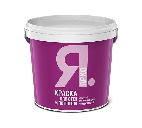 Краска для стен и потолков ЯРКО белая, ведро 1,3 кг О01606.4