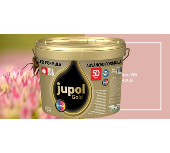 Моющаяся краска для стен и потолков JUB JUPOL GOLD 2л, база А, цвет: 400D 1009806-400D