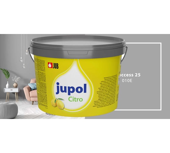 Краска для стен и потолков с запахом лимона JUB JUPOL CITRO 2л, цвет: 010E 1002539-010E