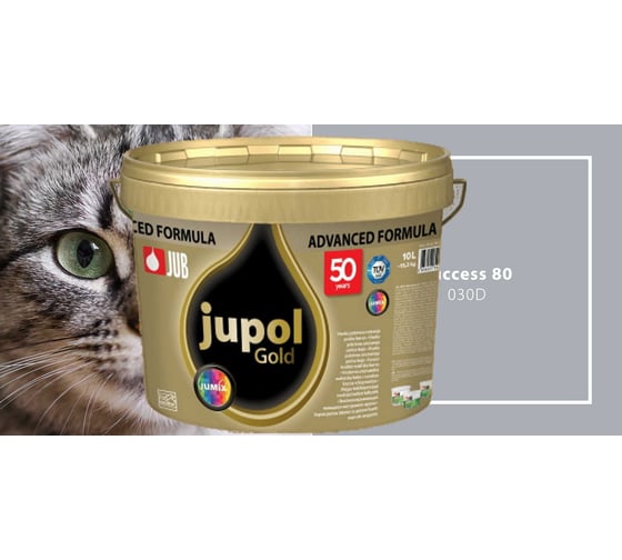 Моющаяся краска для стен и потолков JUB JUPOL GOLD 5л, база B, цвет: 030D 1009810-030D