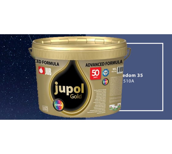 Моющаяся краска для стен и потолков JUB JUPOL GOLD 2л, база C, цвет: 510A 1009805-510A
