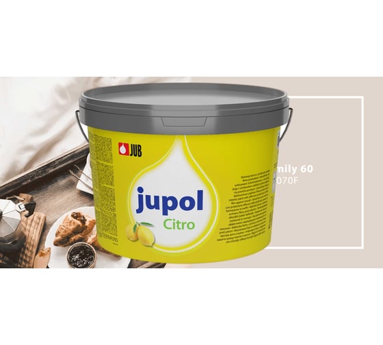Краска для стен и потолков с запахом лимона JUB JUPOL CITRO 2л, цвет: 070F 1002539-070F 1