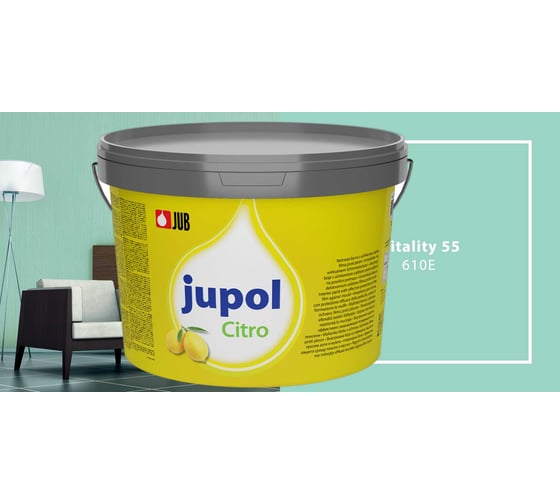 Краска для стен и потолков с запахом лимона JUB JUPOL CITRO 2л, цвет: 610E 1002539-610E