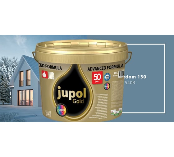 Моющаяся краска для стен и потолков JUB JUPOL GOLD 5л, база B, цвет: 540B 1009810-540B