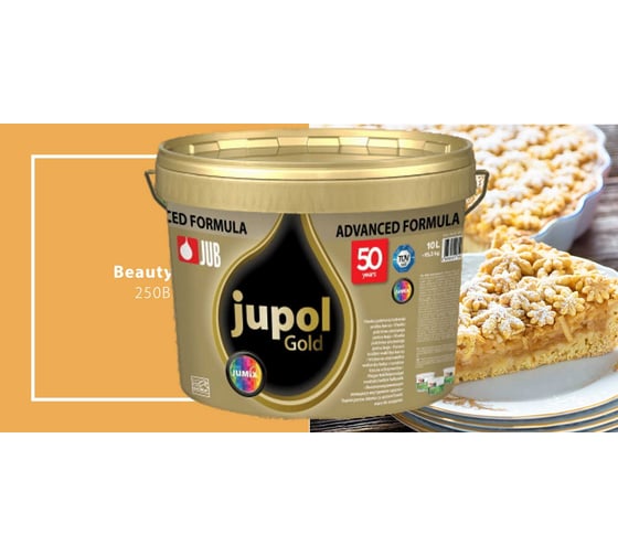 Моющаяся краска для стен и потолков JUB JUPOL GOLD 5л, база B, цвет: 250B 1009810-250B