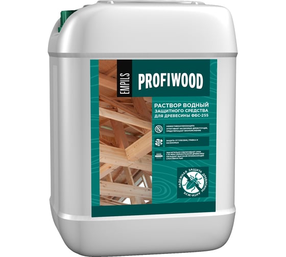 Раствор водный защитного средства Profiwood для древесины ФБС-255 5 л 5 кг 83758