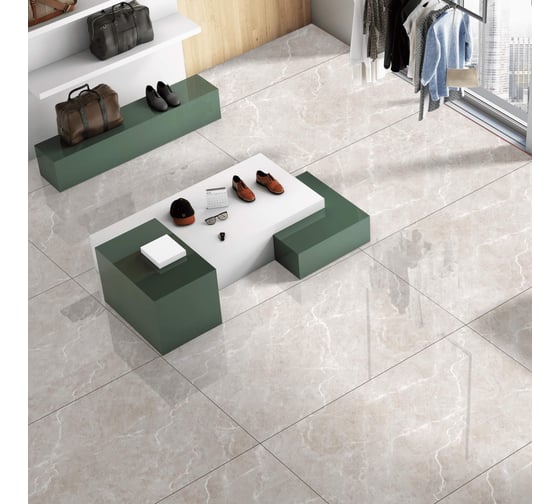 Керамогранит Belleza BURGASS BEIGE (CARVING) 60x120 см CR E, 1.44 кв. м СК000042805