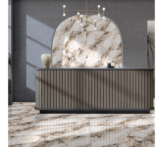 Керамогранит Belleza CAMEL GOLD (GOLDEN GLOSSY CARVING) 60x120 см, GS СК000042816