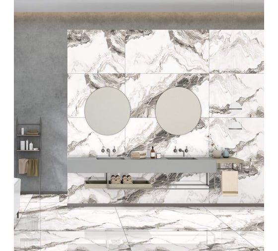Керамогранит Belleza COLONIAL DARK GREY (SILVER GLOSSY CARVING) 60x120 см, SS СК000042823