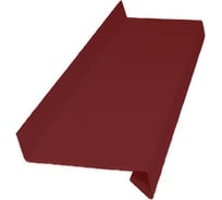 Отлив РОКПРЕСТИЖ 250х2000 мм, Красный, 0.4 мм, RAL 3005 РОКП179