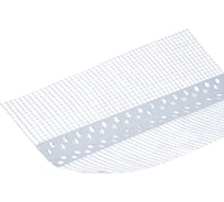 Углозащитный мягкий пластиковый профиль с сеткой СХТ 100х100 мм, 25 м СХ0030