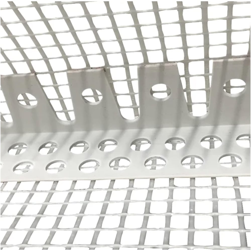 Углозащитный арочный пластиковый профиль СХТ 25х25 мм, 2,5 м, с сеткой ...